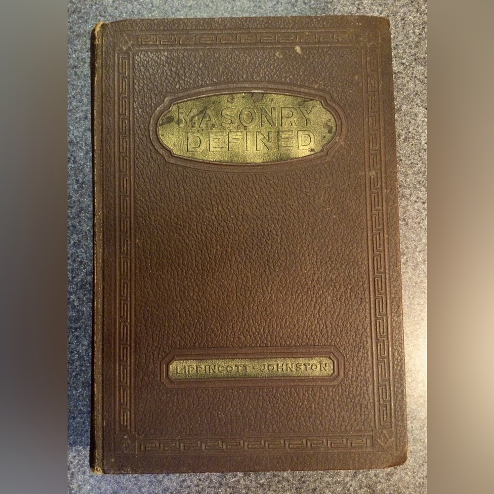 Masonry 1926 Defined Freemasons Masonic Lippincott Johnston 9th Edition HB